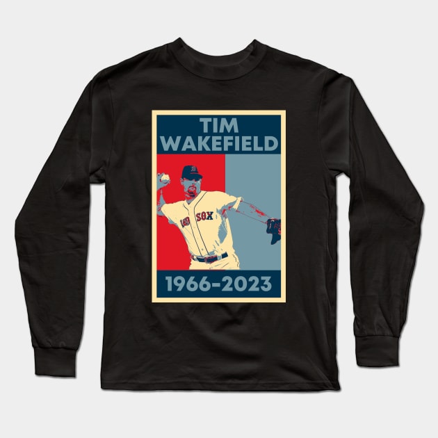 Rest In Peace Tim Wakefield 1966-2023 Long Sleeve T-Shirt by Zimmermanr Liame